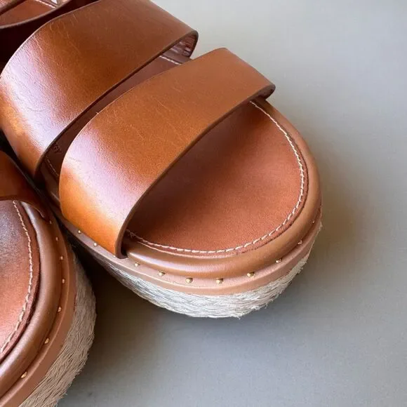 FitFlop Eloise Wedge Sandals Womens Size 8 Tan Platform Espadrille Strappy Shoes - Picture 15 of 16